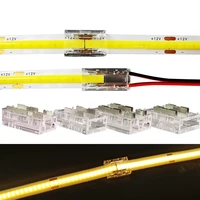 cob led strip solderless connector for fast connect 2pin single color 4pin rgb high density flexible fob light 10mm 8mm width