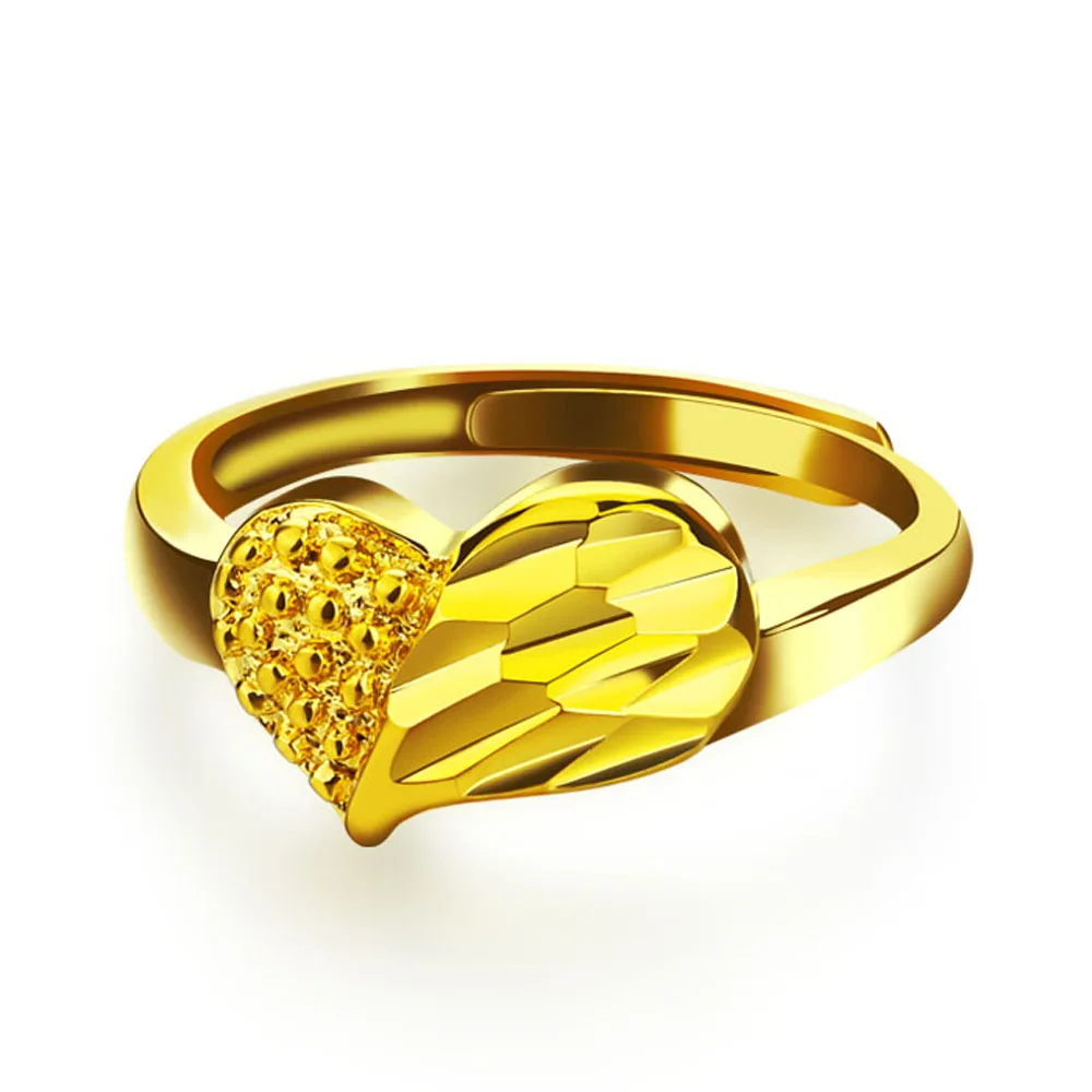 

925 Sterling Silver heart Ring With18K Gold Plated Delicate Party Wedding Ring For Women Fashion Jewelry 2021
