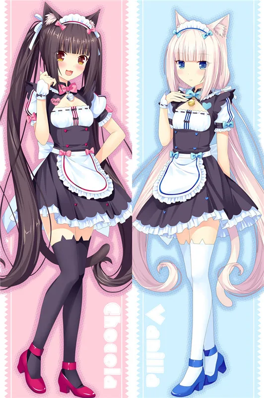 6 Аниме Dakimakura боди Neko Para chocola& vanilla 150x50 см 100x35 см наволочка манга 1 - Цвет: 6
