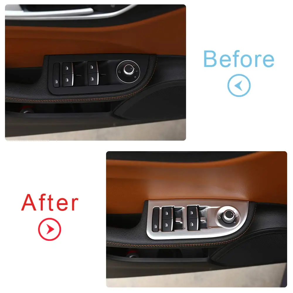 Для Alfa Romeo Giulia 2017 2018 автомобиль ABS хромированные оконный подъемный переключатель