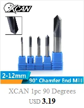 XCAN 1 шт. 90 градусов 2-12 мм Фаска фрезы Фрезы ЧПУ Концевая фреза с фиксированной точкой сверло Карбид Концевая фреза