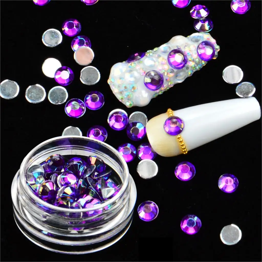 Смешанные размеры s многоразовые Стразы 3D украшения для дизайна ногтей кристалл