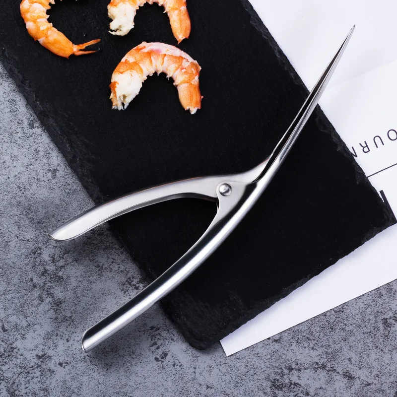 Нержавеющая сталь нож для чистки креветок Кухня пилинг плоскогубцы Клещи прибор