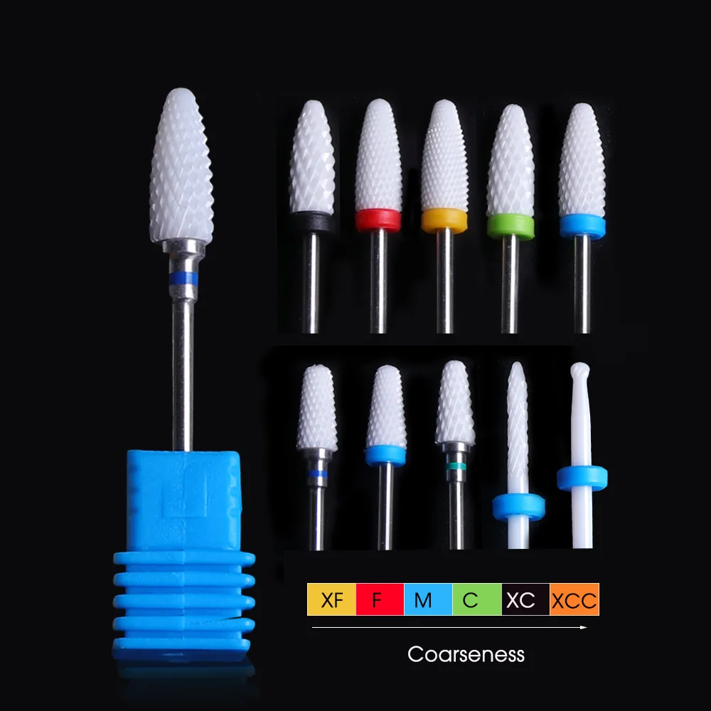 8 видов цветов и размеров Керамика Полировочная насадка Полировка Ногтей