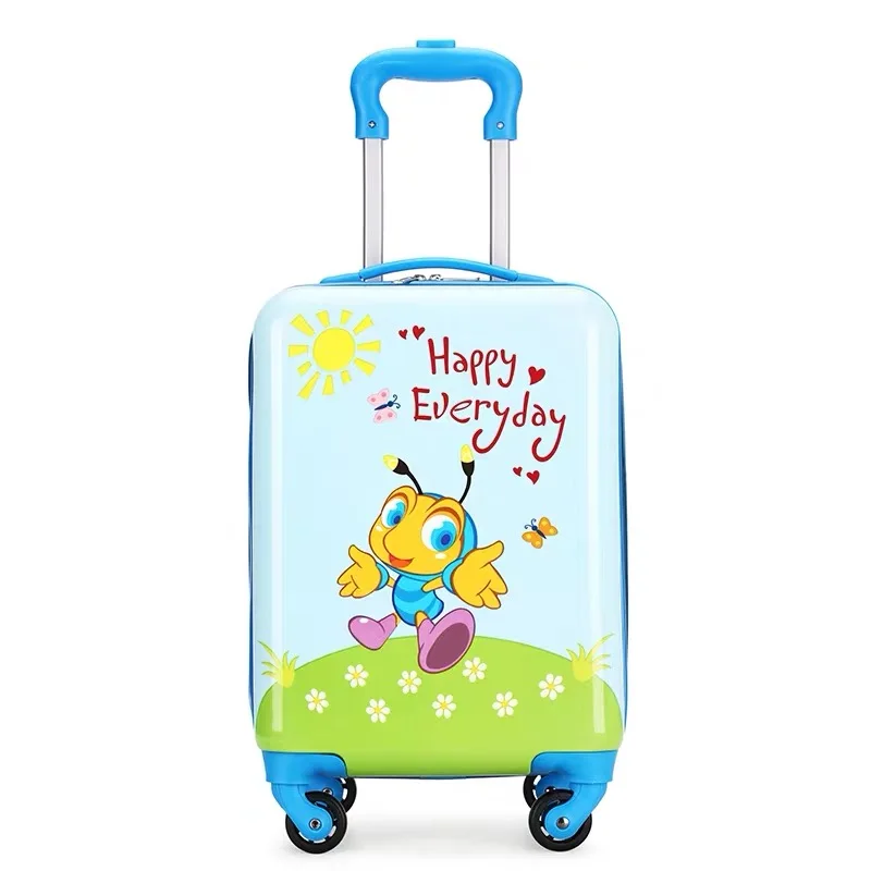 Cartoon Suitcase 18,5 дюймов детский мультяшный чемодан на колесиках, детская тележка на колесиках для багажа компьютера, для девочек, чемодан для путешествий, милый багаж для детей - Цвет: Cartoon Suitcase