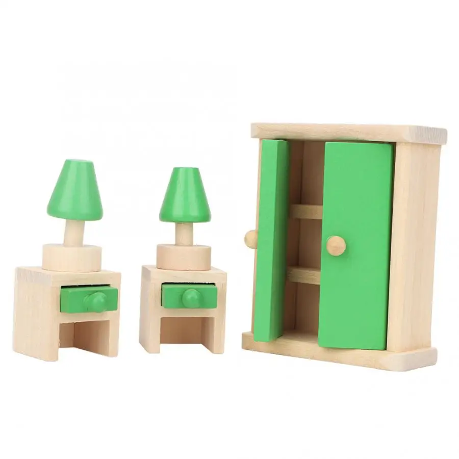 Дети кукольный домик Декор миниатюрная мебель спальня кухня детская комната