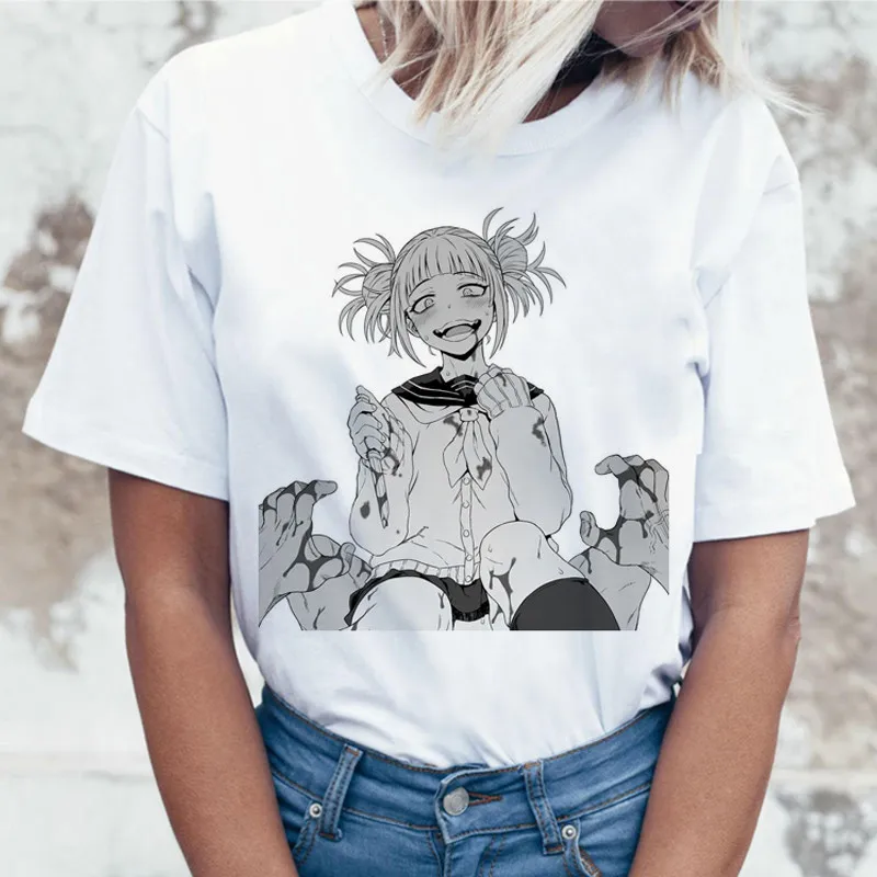 Женская футболка с принтом Los хилус Мико Тога Senpai Harajuku забавная Hentai химико топы 2019