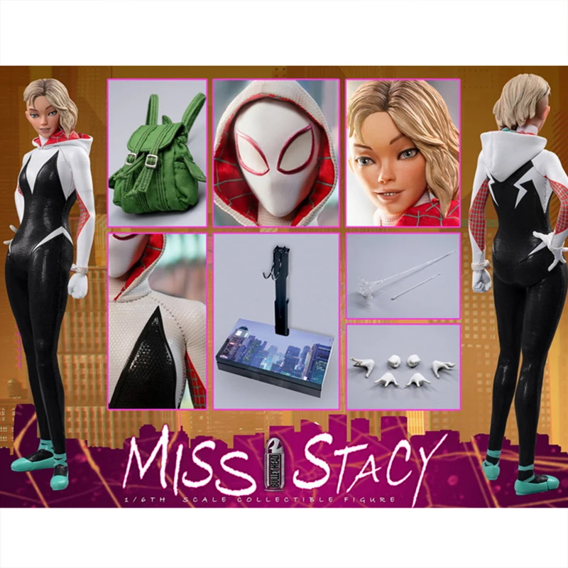 

1/6th Female Figurine Miss Stacy Spider Woman Female Doll Round Head BH005