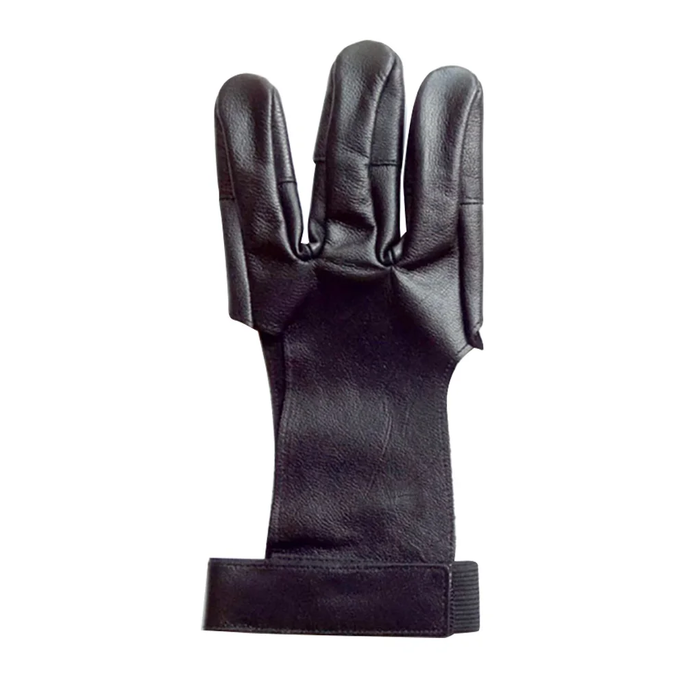 

Bow Solid Tab Protector Archery Gloves Gym Safety Guard Outdoor Hunting 3 Finger Accessories Artificial Leather Soft