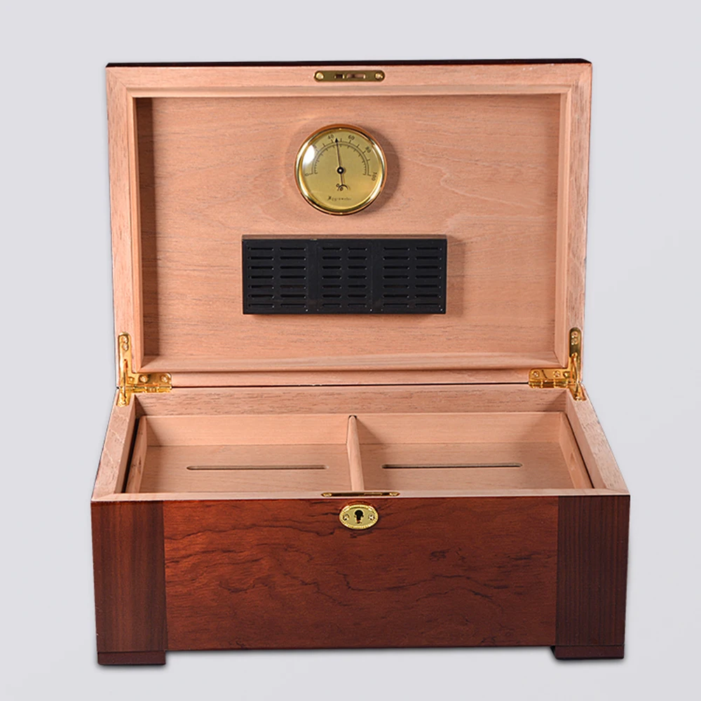 CIGAROL Spanish Cedarwood Cigar Cabinet with Metal Digital Hygrometer and Plastic Humidifier Large Capacity Humidor Box | Дом и сад