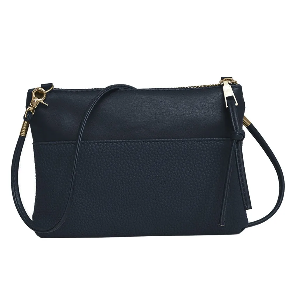 Новая маленькая сумка-мессенджер из искусственной кожи черные и синие сумки на