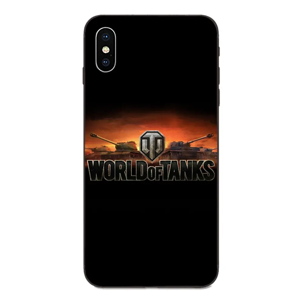 Мягкие сумки из ТПУ чехлы для Apple iPhone 4 4S 5 5S SE 6 6S 7 8 Plus X XS Max XR World Of Tanks Black | Мобильные