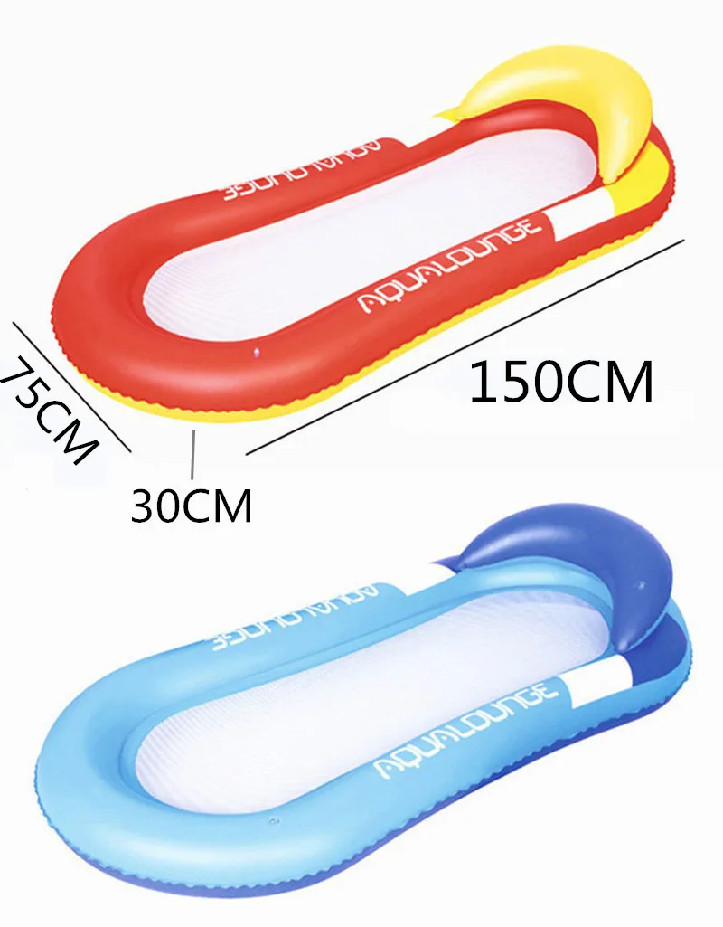 

Single Inflatable Floating Row Chair Lounge Pool Floats Beach Air Mattress for Swimming Water Sports Floating Sleeping Bed Chair