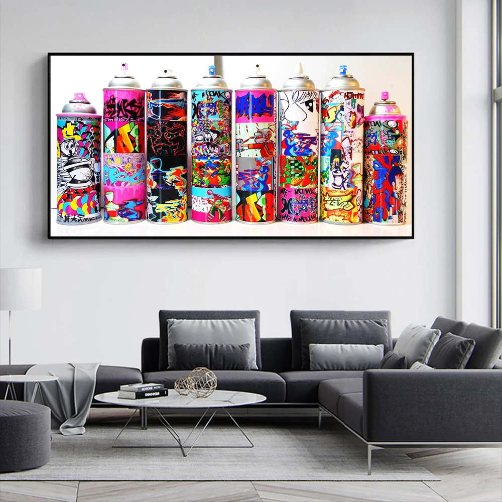 

Graffiti Art of Spray Can Collection Canvas Paintings On the Wall Art Posters And Prints Street Art Pictures Home Decor Cuadros