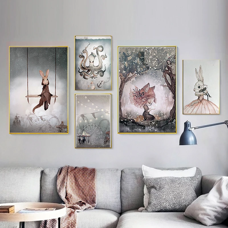 Домашний декор Скандинавская Картина на холсте настенный художественный постер