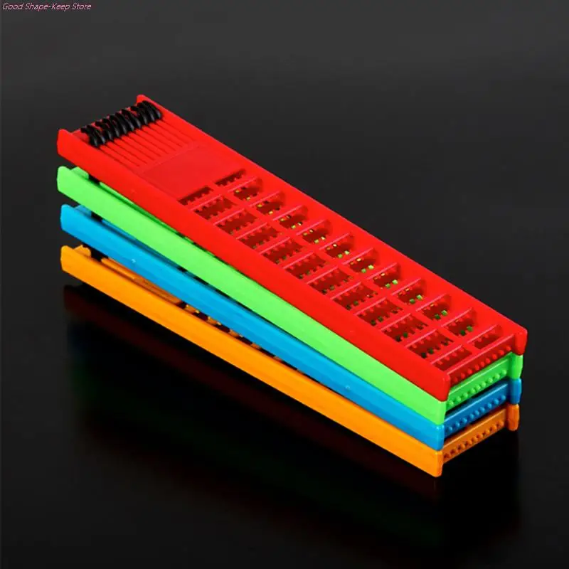 

1 Pc 6*27Cm Vissen Rig Boord Abs Plastic Double Side Lente Haken Opslag Catch Holder Willekeurige