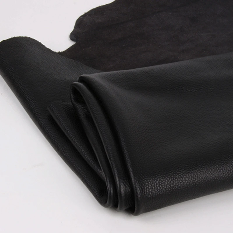 Veg дубленая кожа натуральная коровья резьба черного цвета толщина 1 5 мм краска