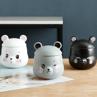 350ml cute mouse coffee mug creative mouse ceramic cup ladies with cover student milk cup funny kawaii mug