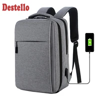 15 6 inch laptop backpack larger capacity travel bag with key chain holdr male usb charging computer backpacks waterproof bag