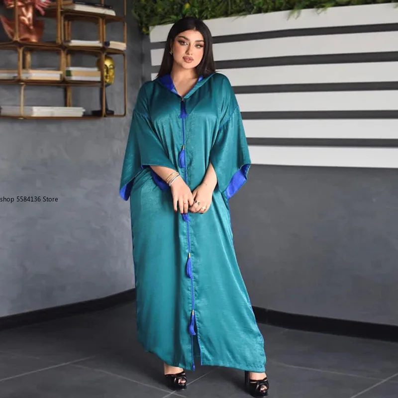 Халат с капюшоном хиджаб платье абайя мусульманская мода джалабия реглан рукава