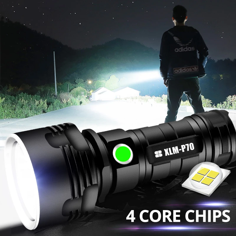 Супер мощный XHP70 светодиодный фонарик XHP50 тактический фонарь USB Перезаряжаемый