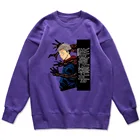 Мужские толстовки с забавным аниме-принтом Gojo Satoru, худи в стиле Харадзюку, модная уличная одежда