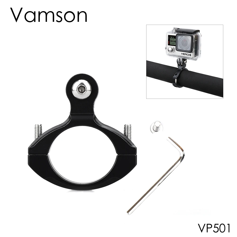 Vamson для Go pro алюминиевый руль велосипеда крепление штативы черный Gopro Hero 8 7 6 5 4 Yi 4K