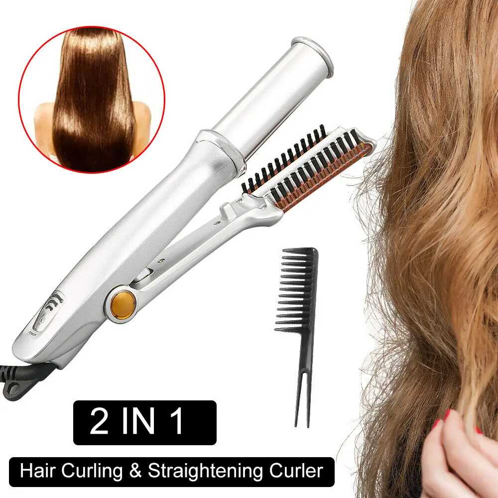 

Professional Hair Straightener Iron Curling Curler Portable Ceramic Curling Iron Wand Roller Hairdressing Tool Flat Iron