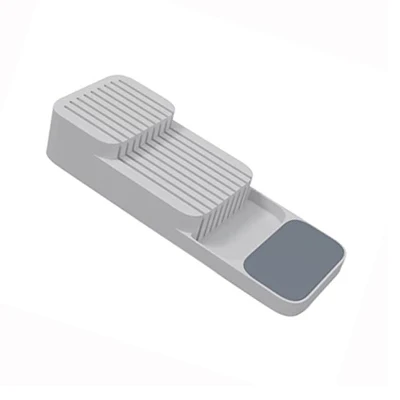 for knife-Gray Basedidea, органайзер для кухонного ящика, лоток для хранения столовых приборов, ложка, нож, вилка, посуда, лоток для хранения, держатель для хранения ножей - Цвет: for knife-Gray