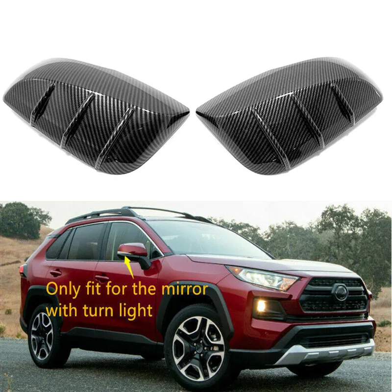 Углеродное волокно/хромированное Φ отделка 2 шт. для Toyota Rav4 Rav 4 2019 2020 аксессуары