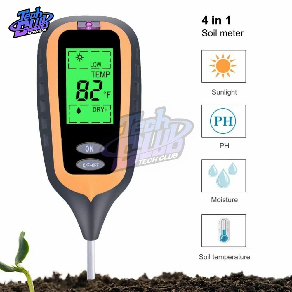 

Multifunction 4 /5 in 1 soil pH Meter Soil Tester Sunlight Temperature Humidity Monitor Soil Thermometer Hygrometer