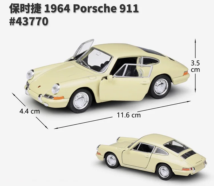 1:36 WELLY 1964 Porsche 911 литая модель автомобиля