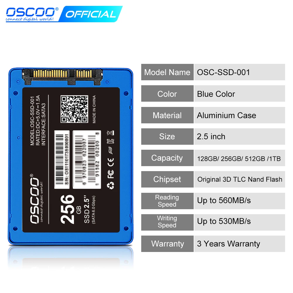 Твердотельный накопитель OSCOO 2 5 sata3 1 ТБ 512 ГБ жесткий диск оригинальный nand флеш для