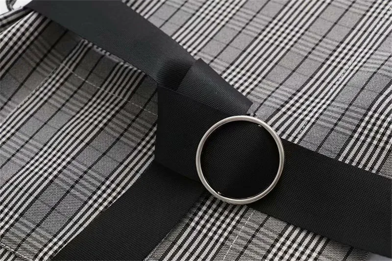 GRNSHTS прибытие короткий рукав корейский стиль, лоскутные мини-платья летние тонкие повседневные с буквенным принтом клетчатые Длинные футболки