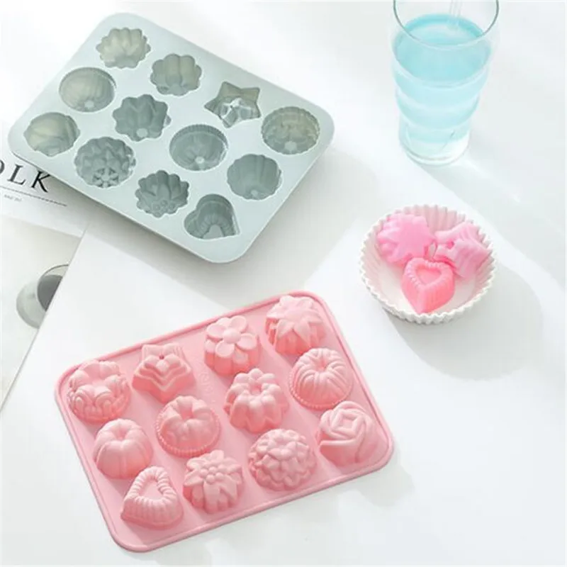 

Silicone Mold Chocolate Mold Flower/Heart Shaped Jelly Ice Fondant Sugar Tool Cake Tools Kitchen Accessories Mold Chocolate