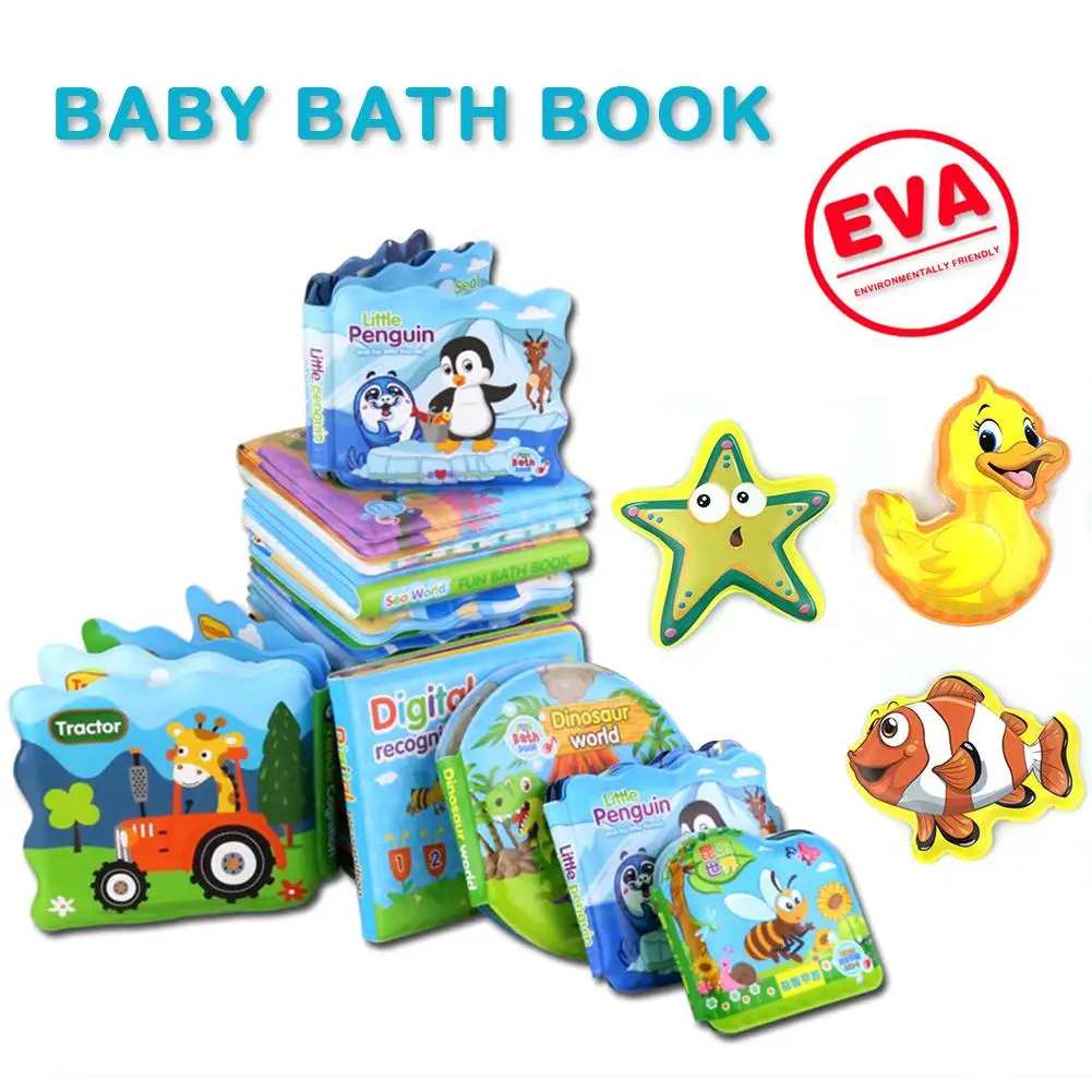 Floating Baby Bath Time Waterproof Bathtub Books Kids portable Learning Toys Educational Infant water for Toddlers | Игрушки и хобби