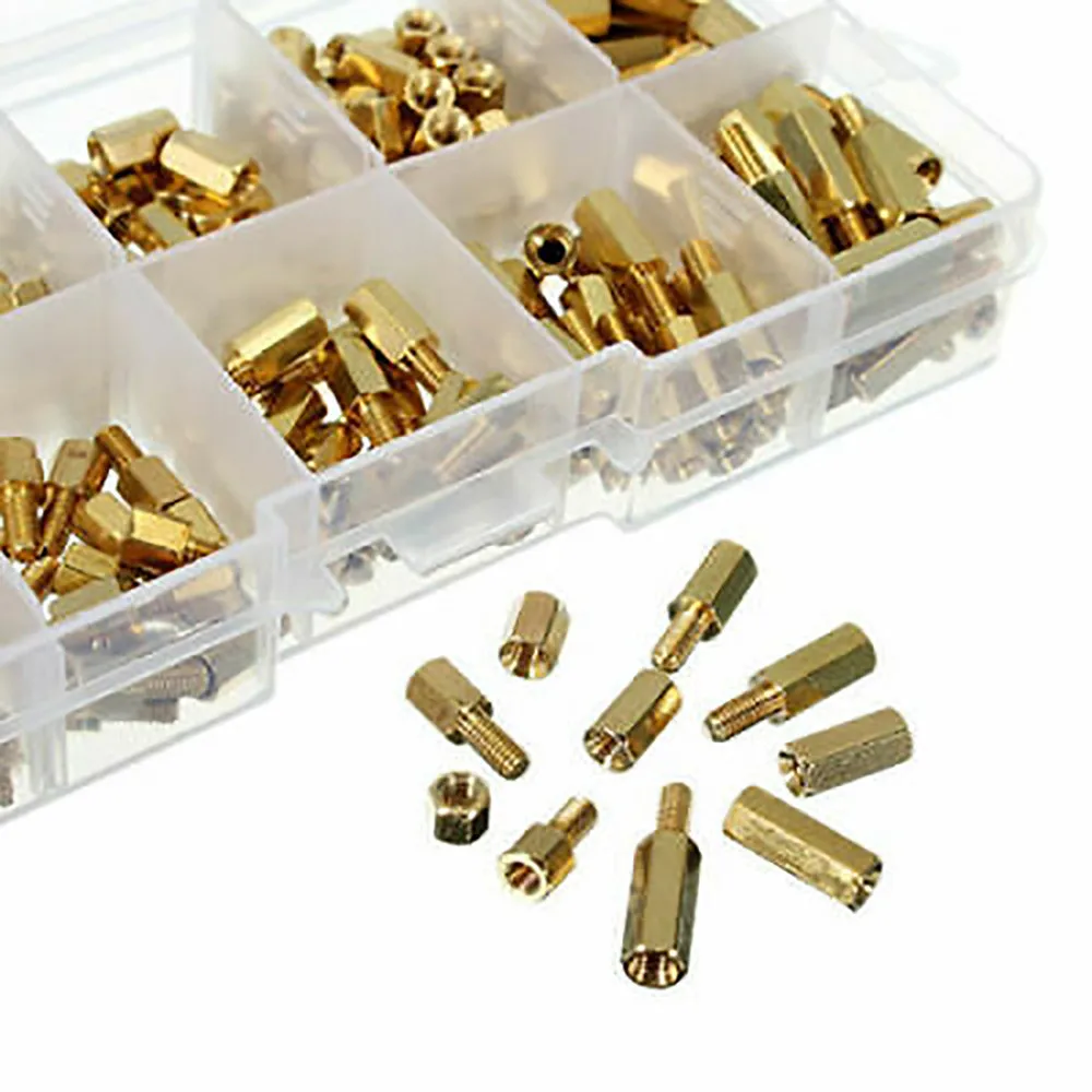 

M3 Standoff/Spacer Pillars Polished Rustproof 300Pcs Bracket Brass DIY