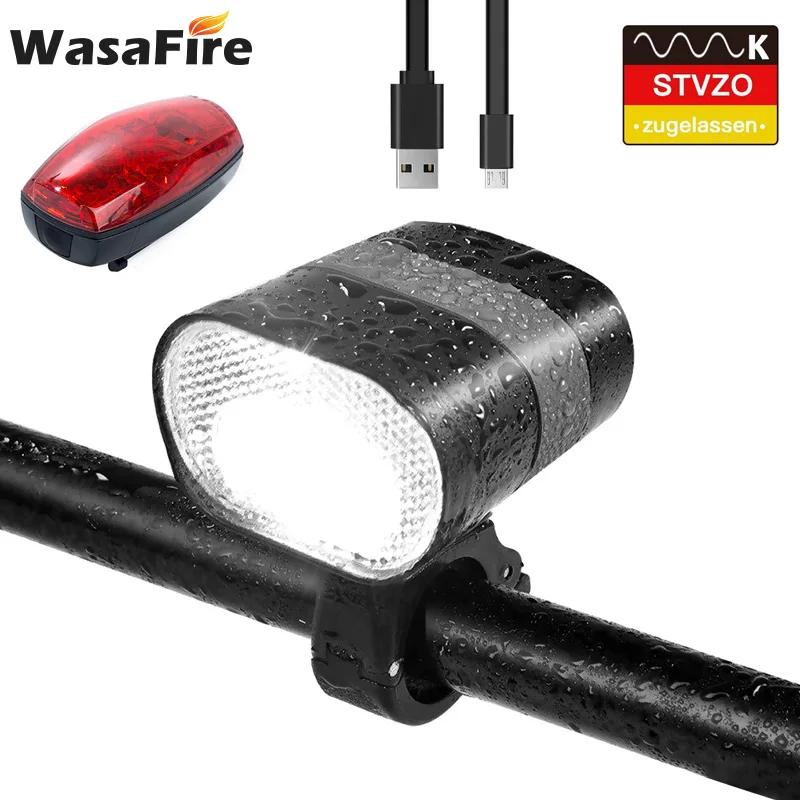 

WasaFire XPG Bike Light 3200mah Rechargeable Battery Flashlight Lantern 3 Mode Bicycle Front Headlight with Taillight