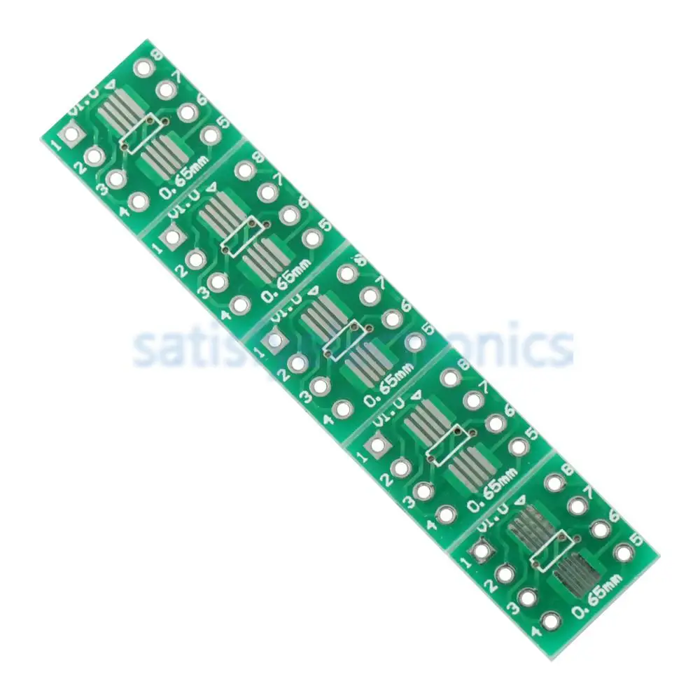 10 шт. адаптер SOP8 SO8 SOIC8 SMD для DIP8 преобразователь платы двухсторонней 0 65 мм/1 27 мм