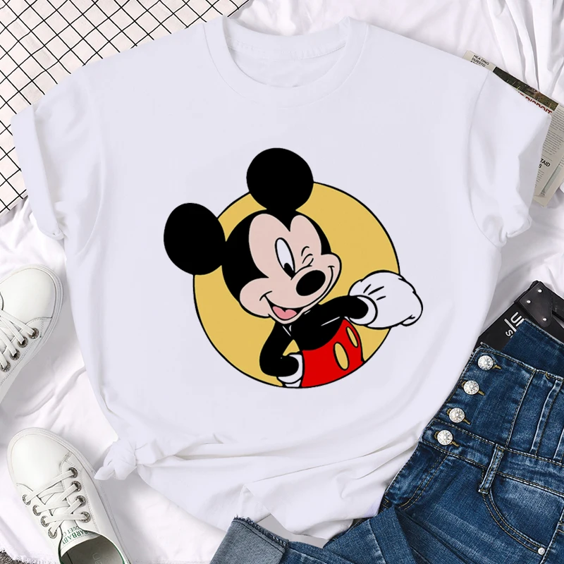 

Summer Casual T-shirt Graphic Top Tees Kawaii Disney Mickey Minnie Couple T Shirt Men Women Unisex Funny Cute Tshirt Male Female
