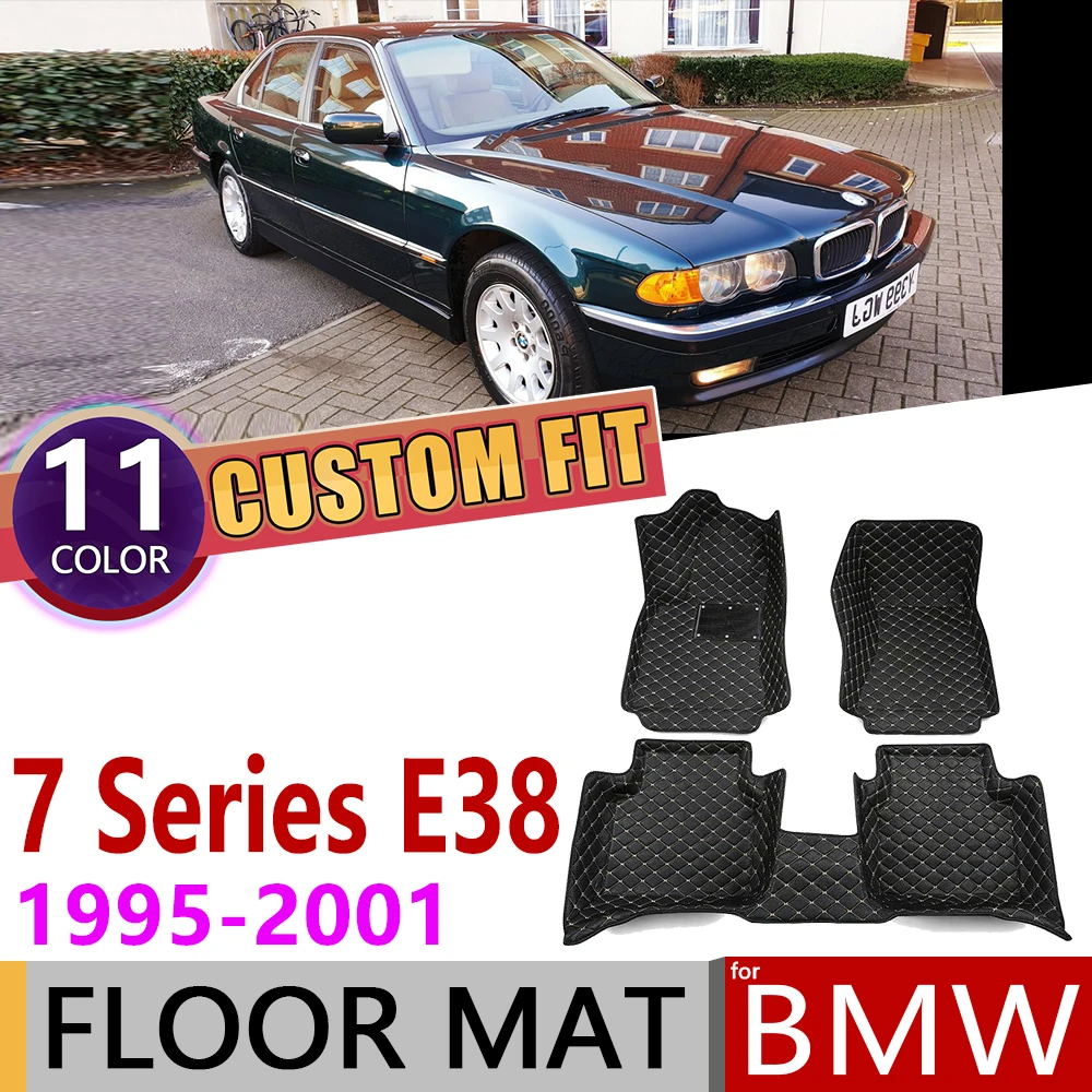Кожаные автомобильные коврики на заказ для BMW 7 серии E38 LWB Седан 1995 ~ 2001 5 мест