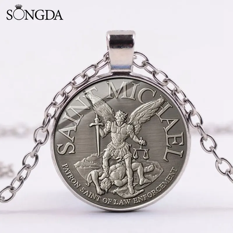Ожерелье Archangel St.Michael Protect Me Saint Shield защитное ожерелье Talisman Orhodox с подвеской
