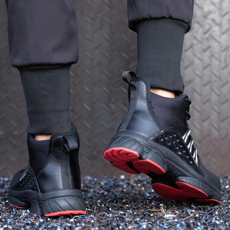 Мужские кроссовки со стальным носком легкие защитные рабочие ботинки