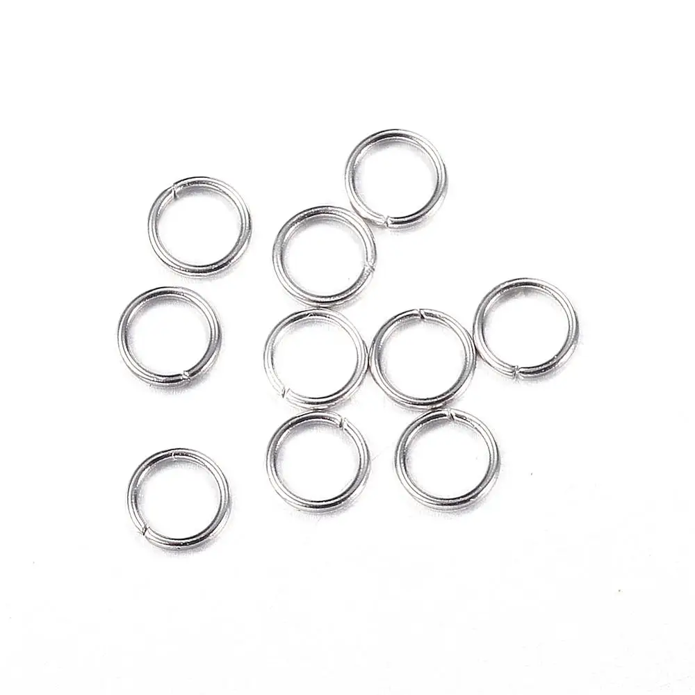 

1000 Pc 304 Stainless Steel Jump Rings, Close but Unsoldered Jump Rings, Stainless Steel Color,3x0.4mm; Inner Diameter: 2.2mm
