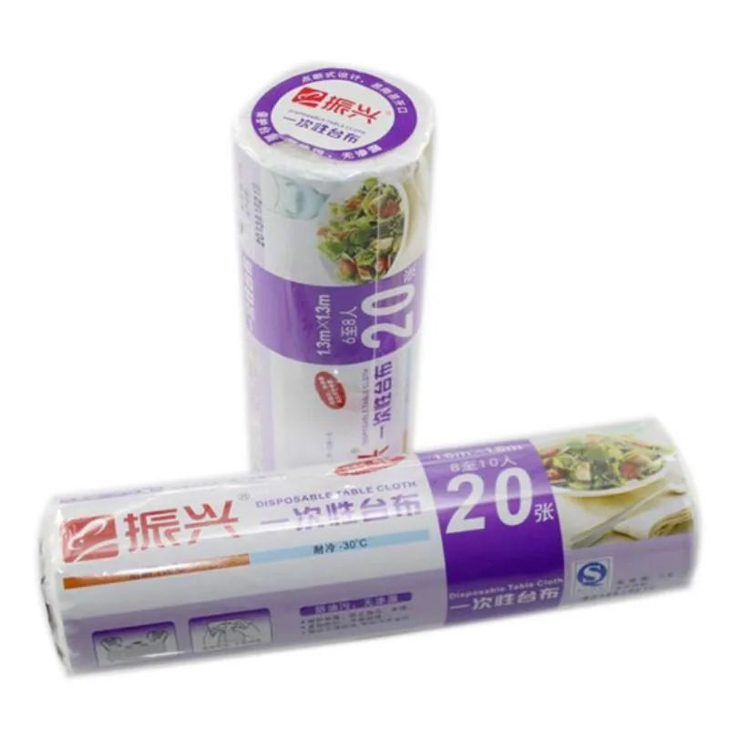

disposable tablecloth Roundtable 20 tablecloth 1.3*1.3m waterproof table cloth oilproof PE dining table cloth