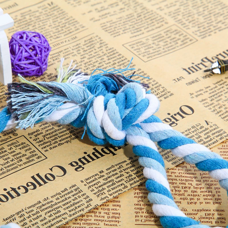 Игрушка для домашних животных двойной узел из хлопчатобумажной веревки плетеный