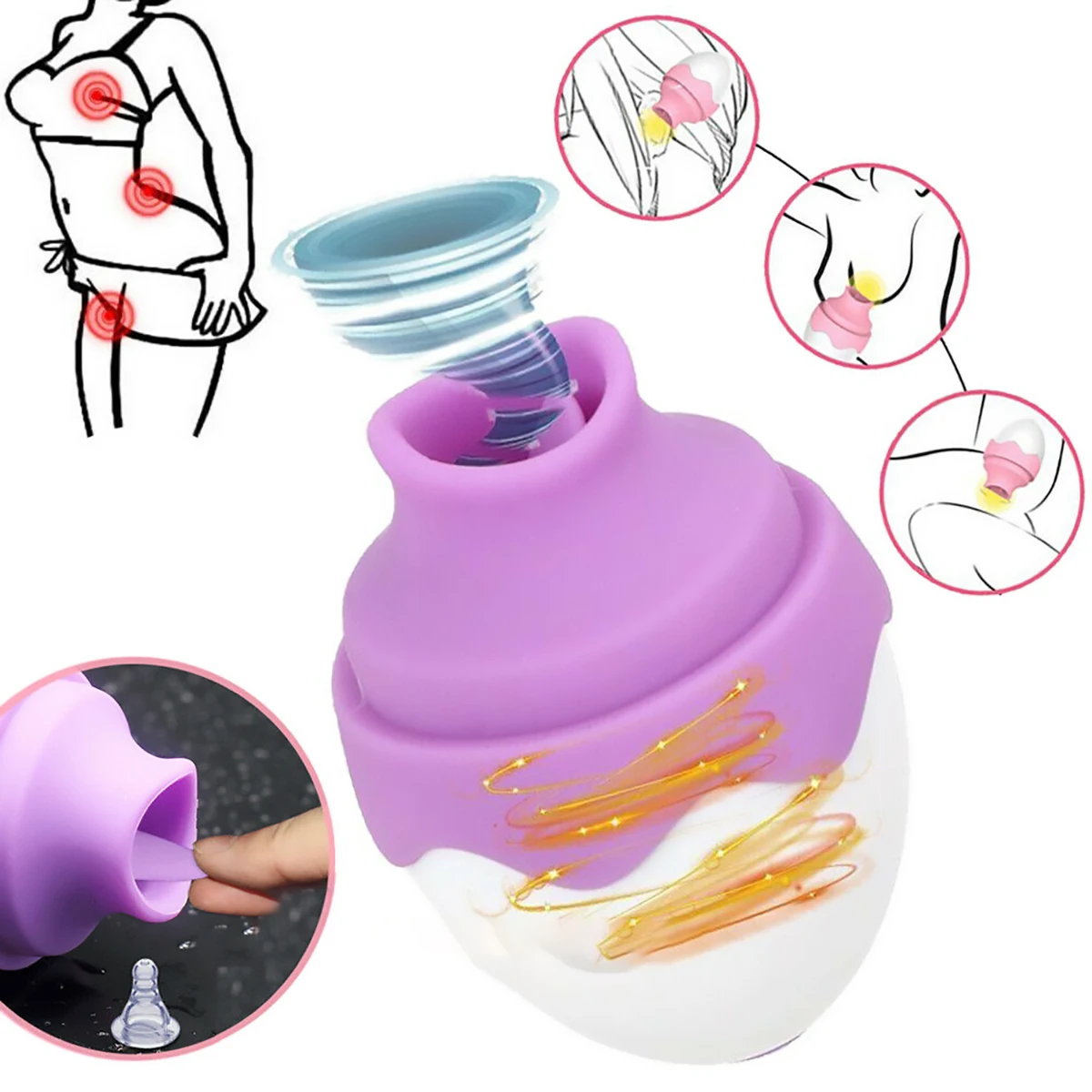 Оральный клитор орального секса вибратор для сосков присоска массажер