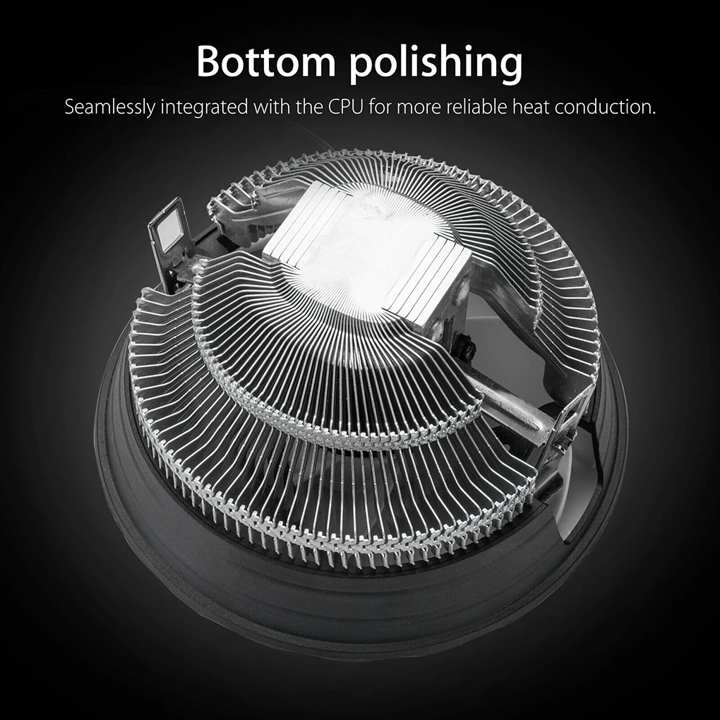 

2000RPM Silent Computer CPU Cooler High Airflow PC Processor RGB Cooling Fan LED Air Heatsink