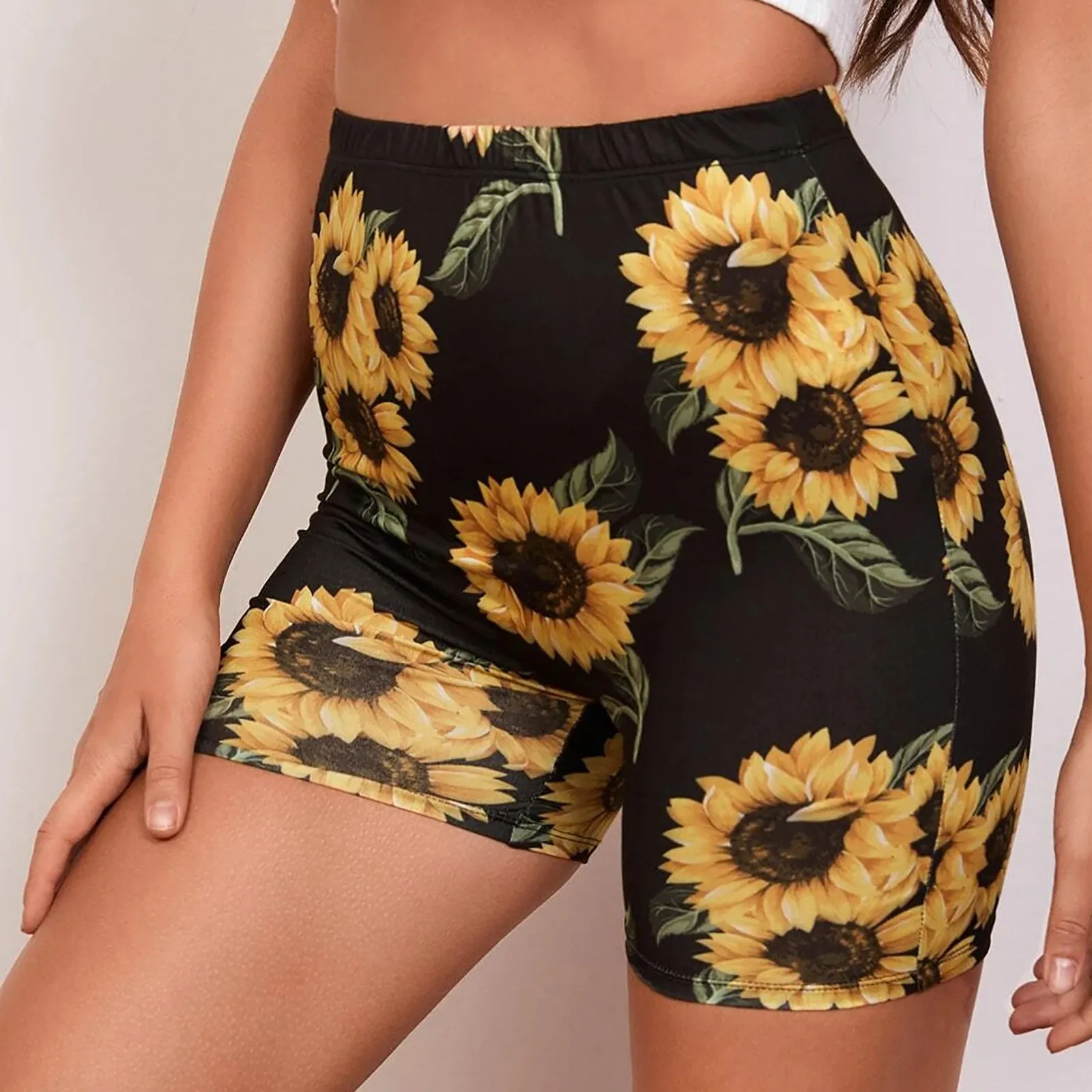 

Printed Yoga Shorts Ladis High Waist Elastic Shorts Skinny Short Leggings Hip Lifting Sports Tights Slim Fitness Shorts 2021 A50
