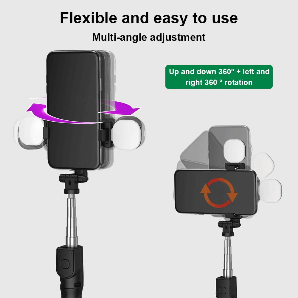 

H831 Double Fill Light Live Selfie Stick Multifunction Live Tripod Bluetooth Remote Control for Smart Phone for Live Outdoors